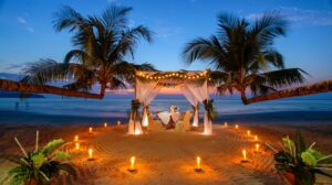 Candle light dinner in Andaman island