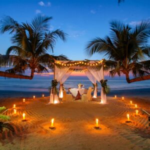 Candle light dinner in Andaman island