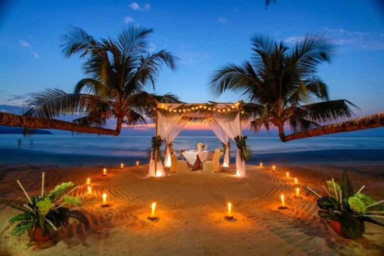 Candle light dinner in Andaman island