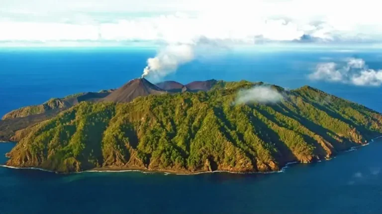 Aerial View of Barren Island – India’s Only Active Volcano