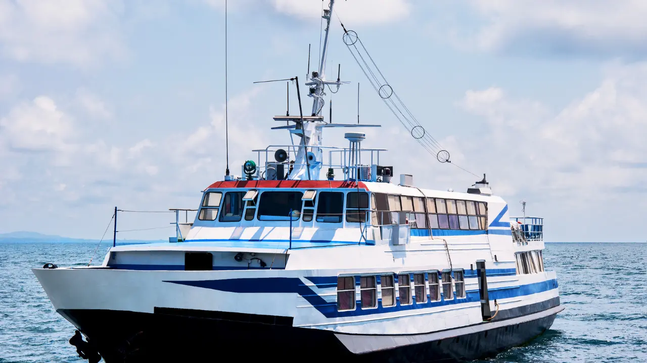 Passengers boarding a ship at Chennai Port for Andaman